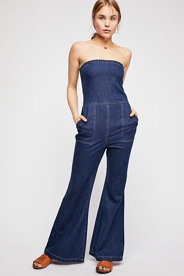 Simple As This Strapless One Piece By Free People Denim